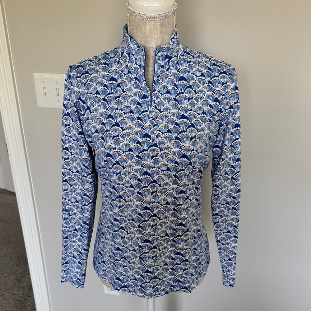 J. McLaughlin Bedford 1/4 Zip in Catalina Cloth